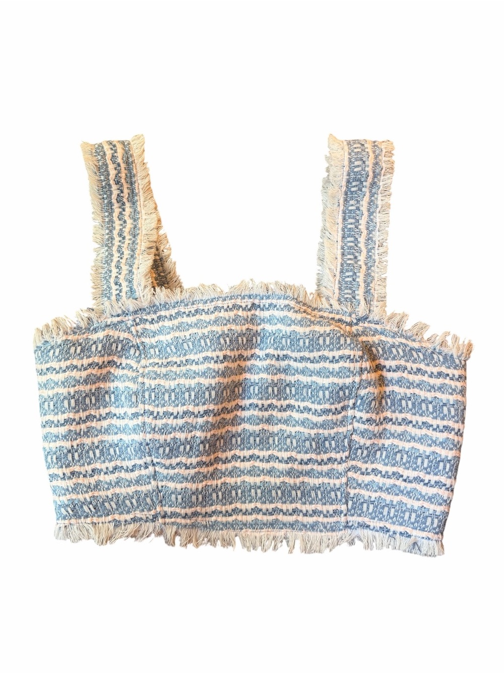 House of Harlow 1960 Blue Tweed Cropped Bustier